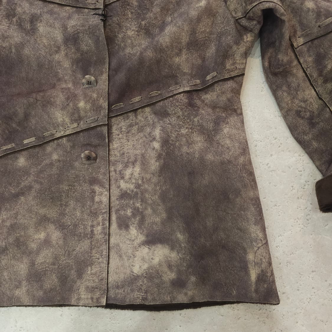 빈티지 워싱 페이크 무스탕 자켓 털안감 상품이미지8