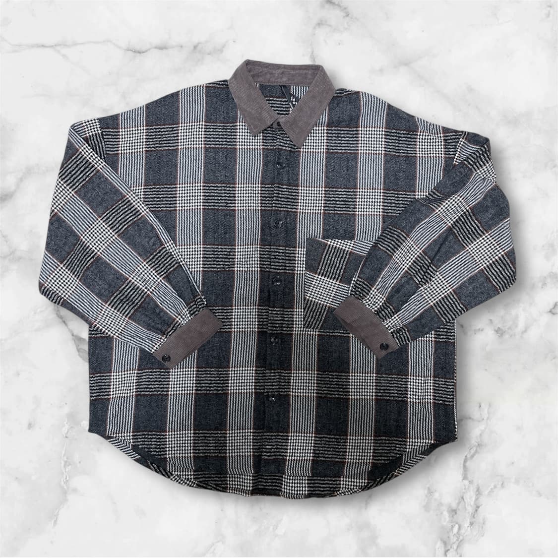 HALHAM - 재패니스 빈티즈 체크 코듀로이 셔츠 상품이미지1