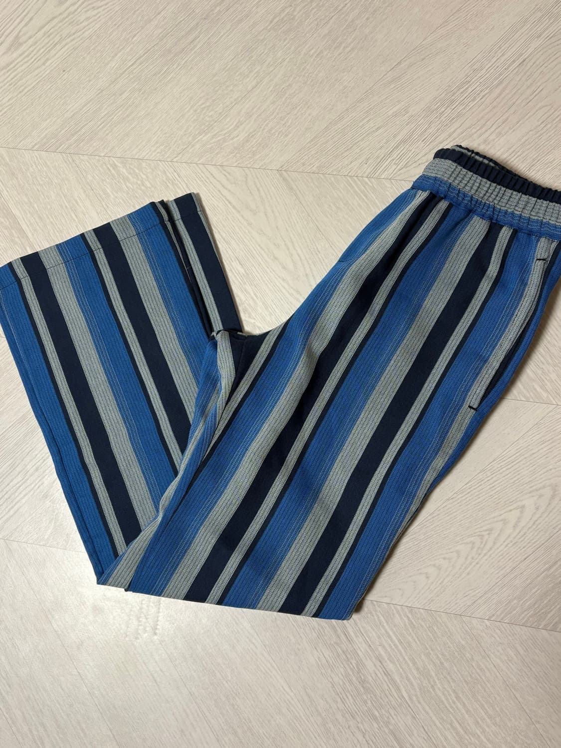 엔조 블루스 스트라이프 밴딩 부츠컷 팬츠 (Blue) 스트라이프팬츠 상품이미지8