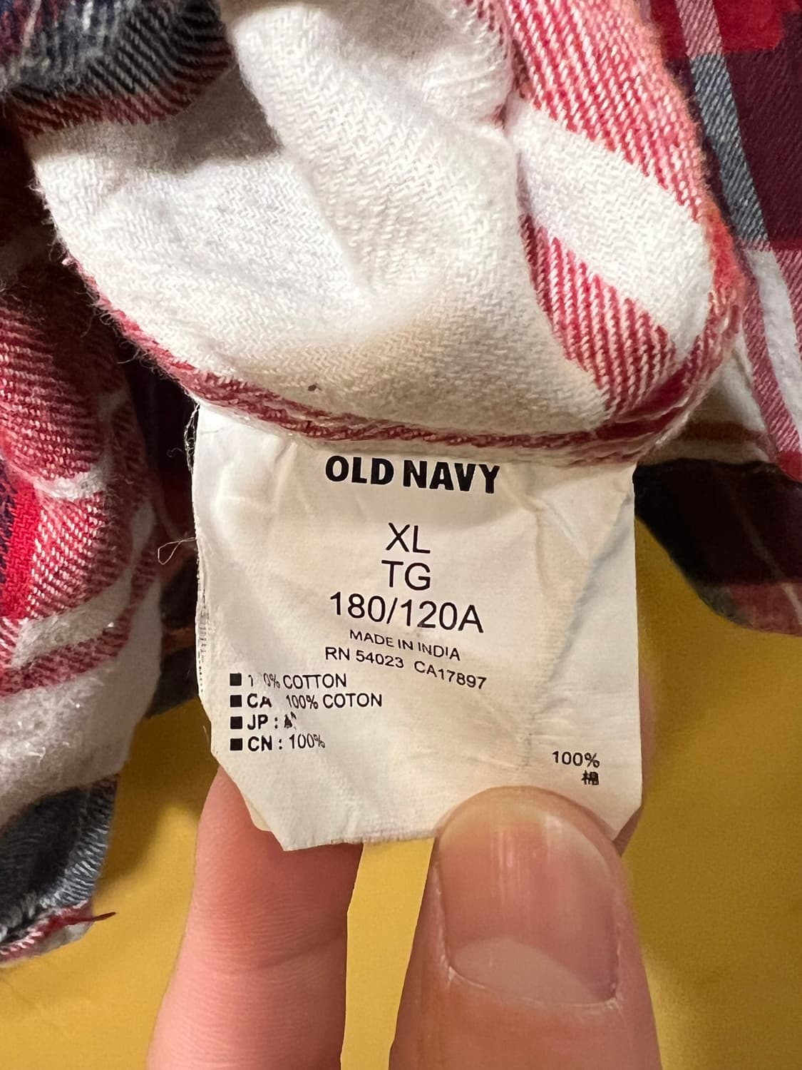 [XL] 올드 네이비 빈티지 플란넬 레귤러핏 체크 셔츠 상품이미지6