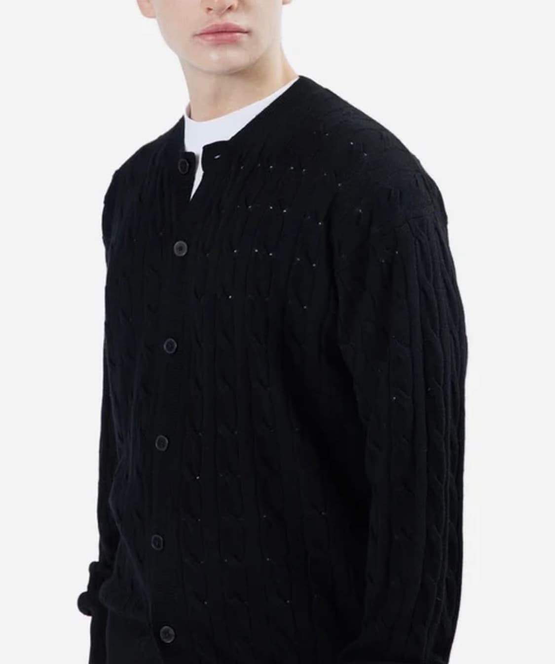 [4] 오라리 슈퍼파인 캐시미어 실크 케이블 가디건 상품이미지3