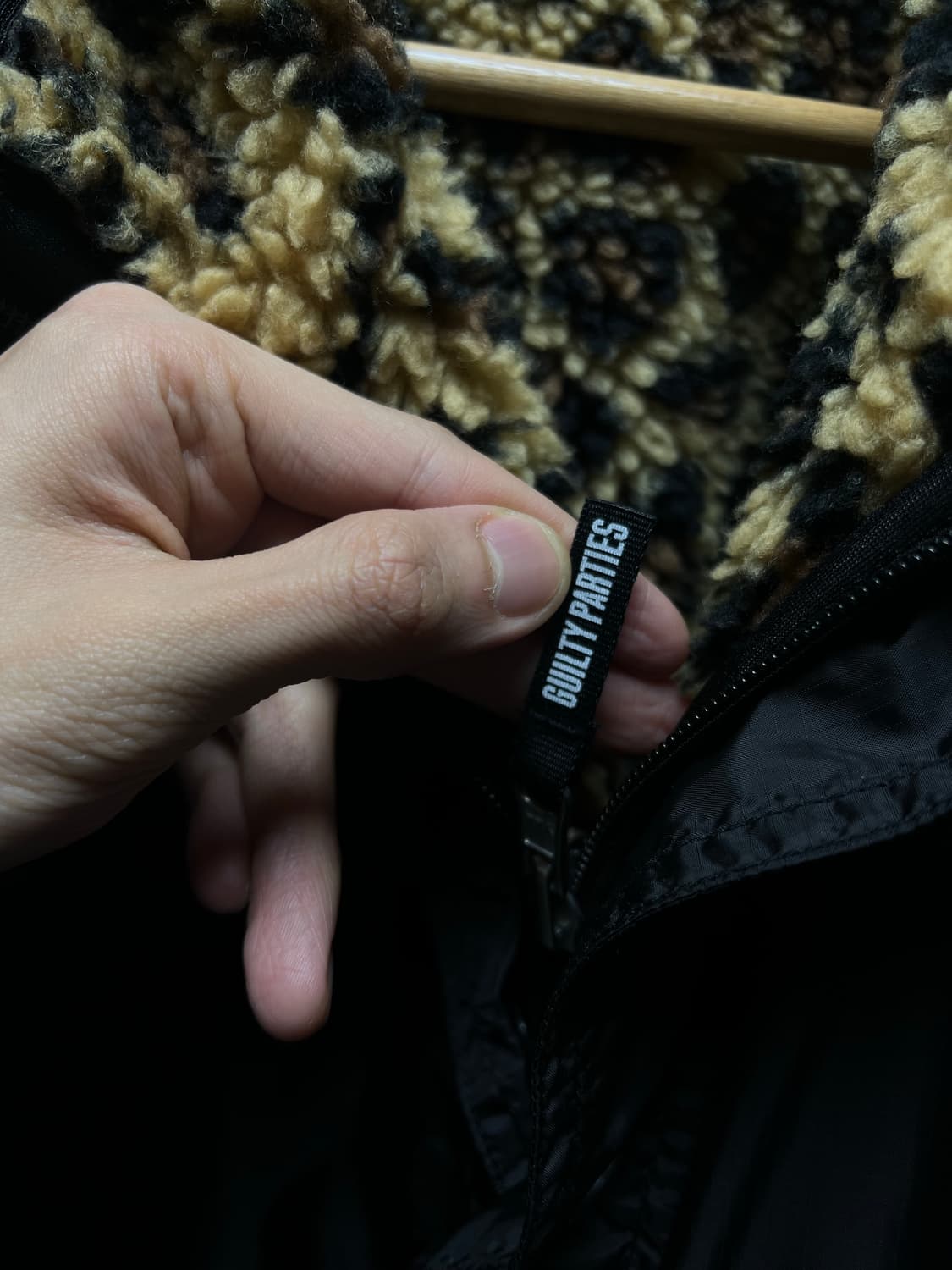 와코마리아 레오파드 리버시블 보아 후리스 자켓 M 상품이미지3