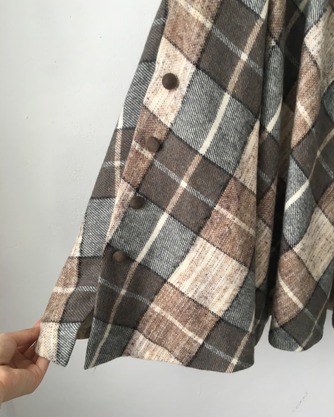 Belted check pattern woolen skirt 상품이미지2