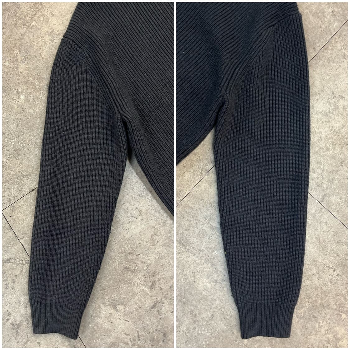 수아레 니트 카라 투웨이 집업 차콜 #csz3552 상품이미지6