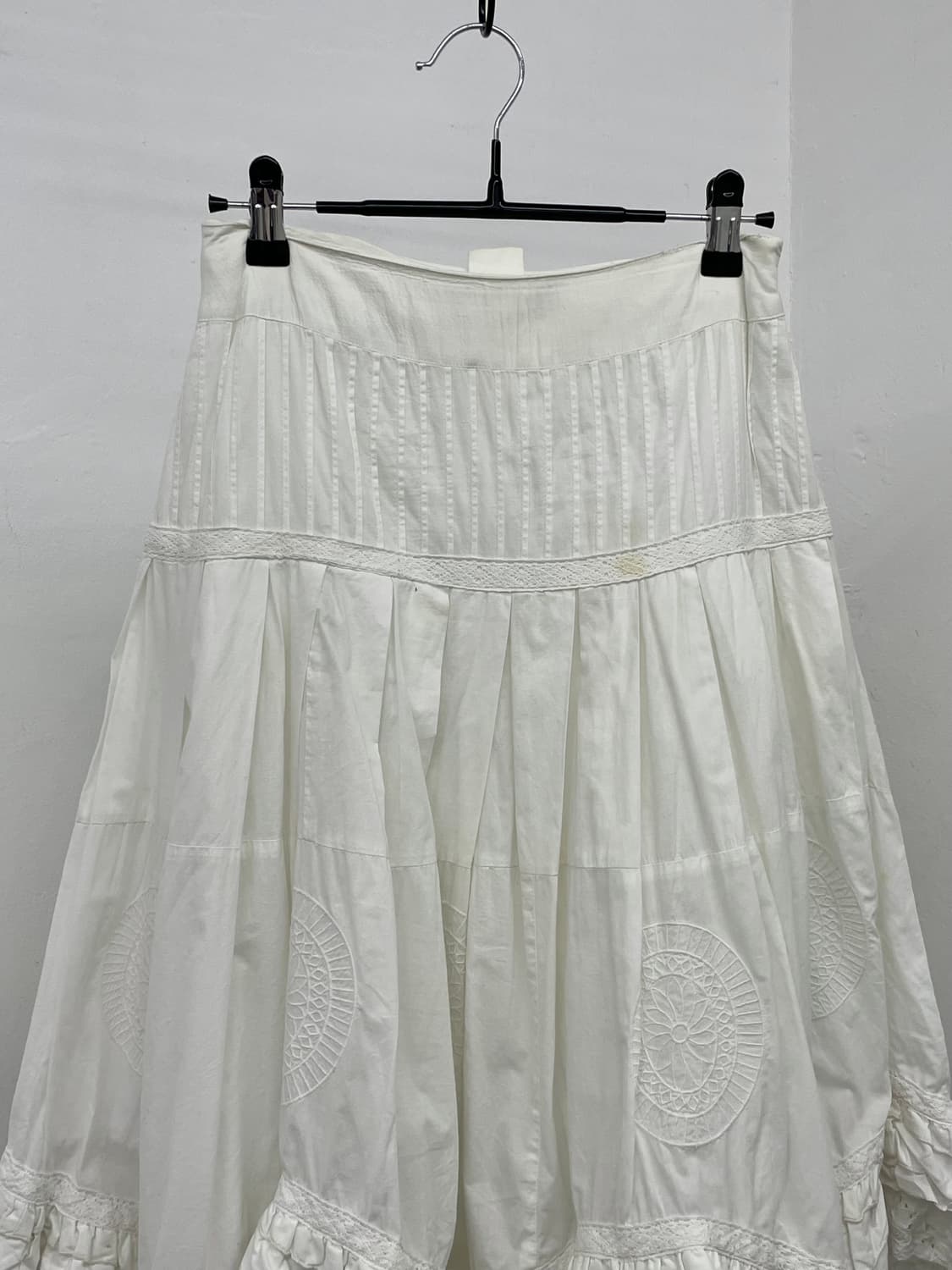 화이트 러플 자수 캉캉 스커트 상품이미지7