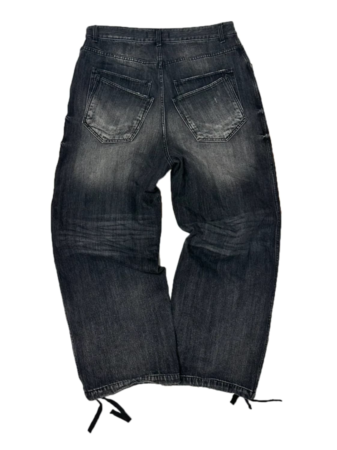 (2) 논노드 더블 포켓 재패니스 데님 워시드 블랙 상품이미지1