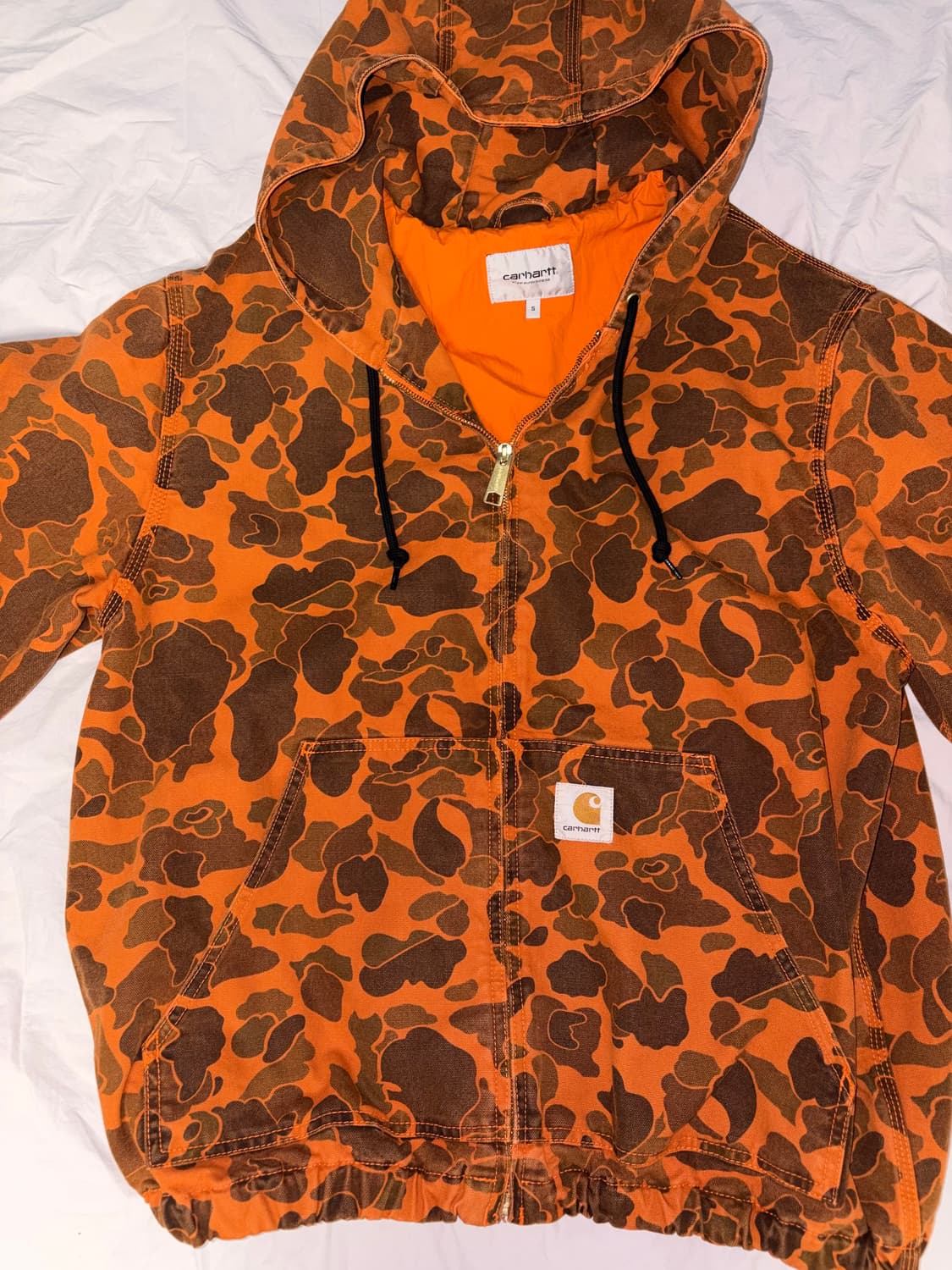 칼하트 액티브 자켓 오렌지카모 상품이미지2