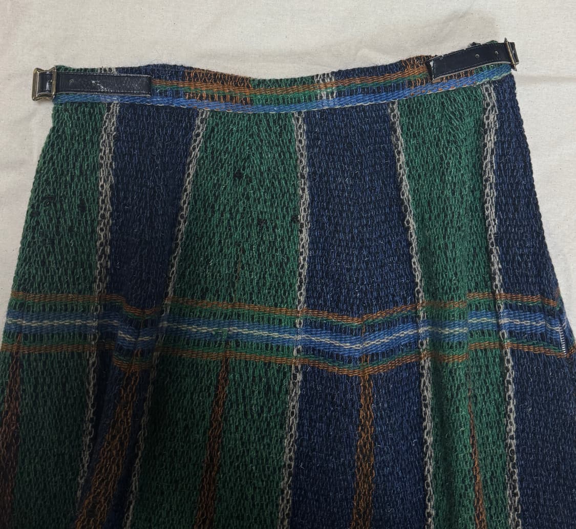 🧵 스웨덴 빈티지 체크 울 니트 스커트 (미디) 상품이미지3