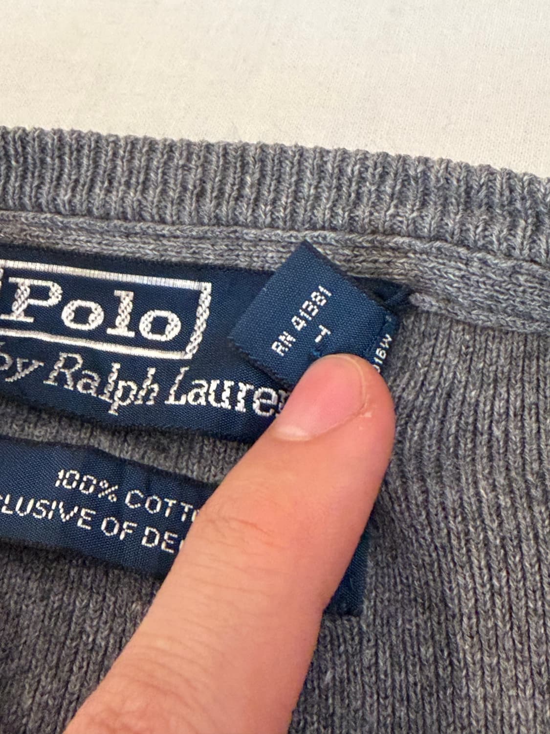 폴로 랄프로렌 BIG 코튼 라운드넥 니트 그레이 상품이미지3