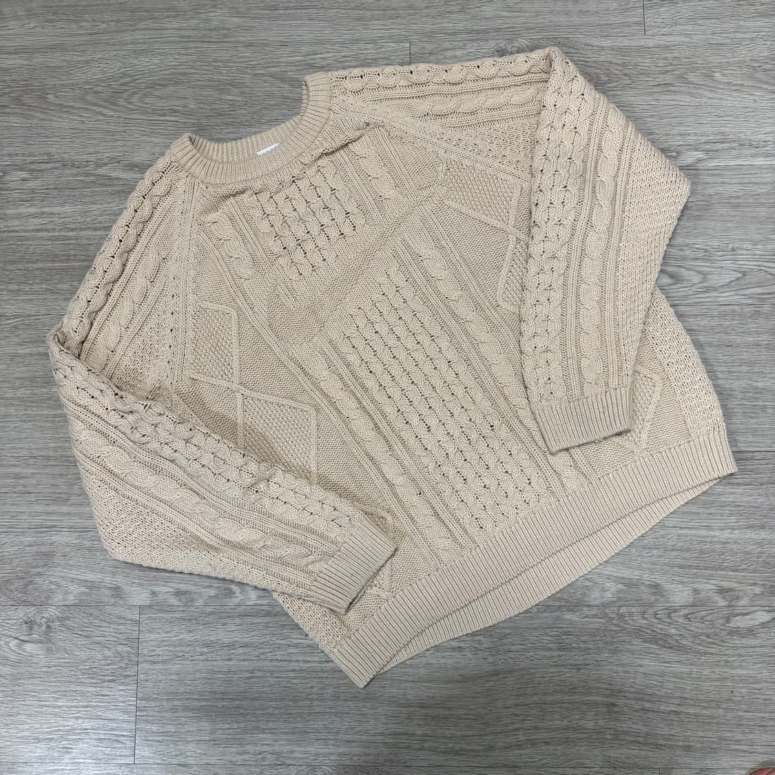 나이키 케이블 니트 롱슬리브 스웨터 라탄  상품이미지1