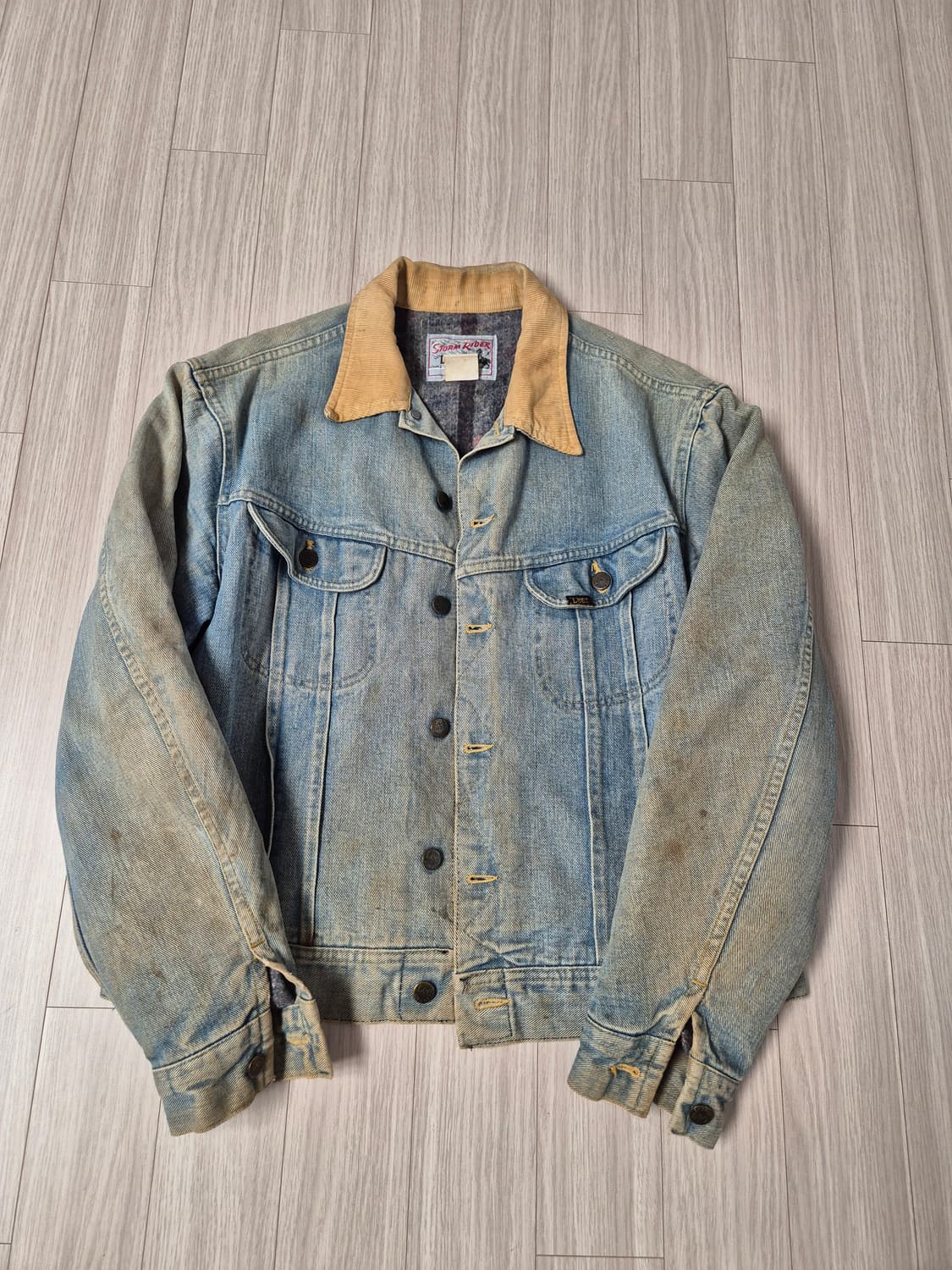 70s USA LEE 리 스톰라이더 101J 데님 자켓 상품이미지1