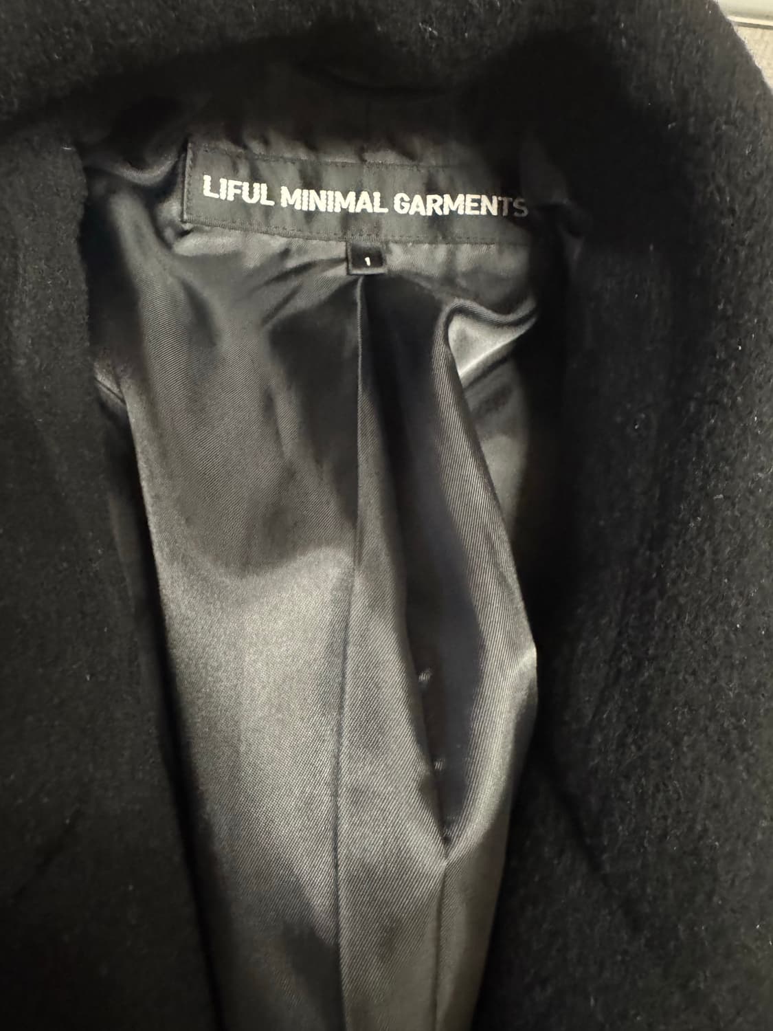 LIFUL  Minimal Garments 롱코트 블랙 L 상품이미지6