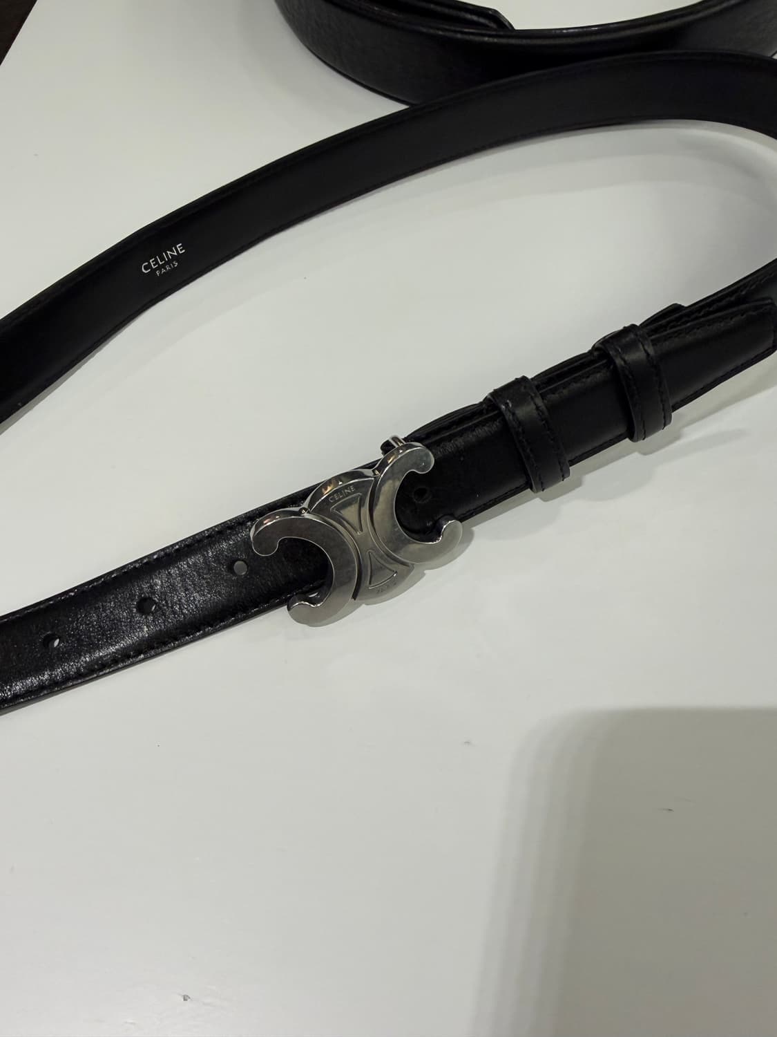90) 셀린느 트리옹프 벨트 블랙 실버 상품이미지2