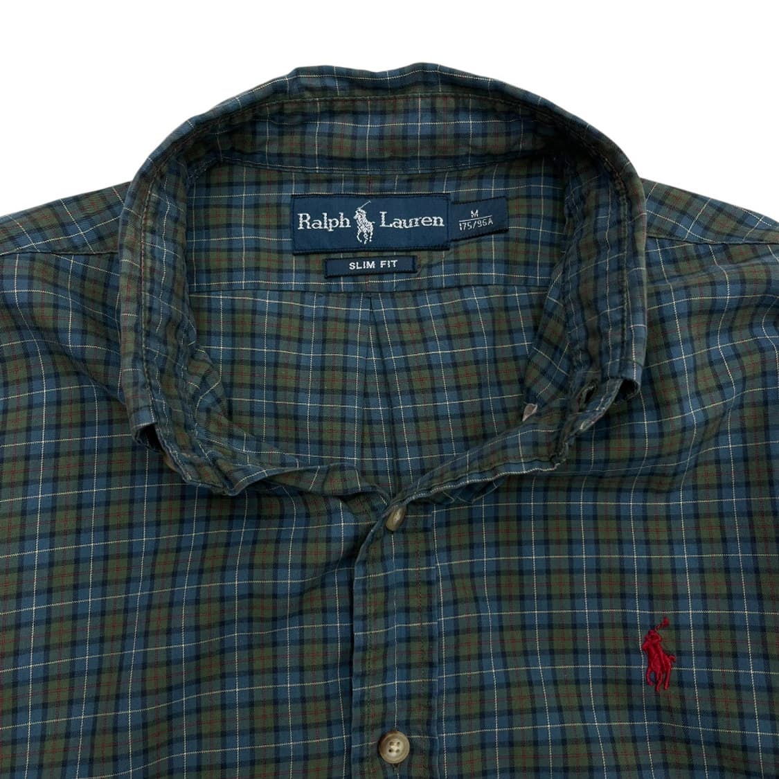 폴로 랄프로렌 레드포니 뮤트블루 체크 셔츠 M 상품이미지5