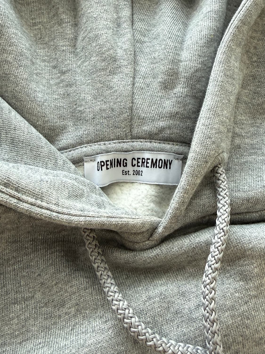 오프닝 세레모니 그레이 후드티 상품이미지2