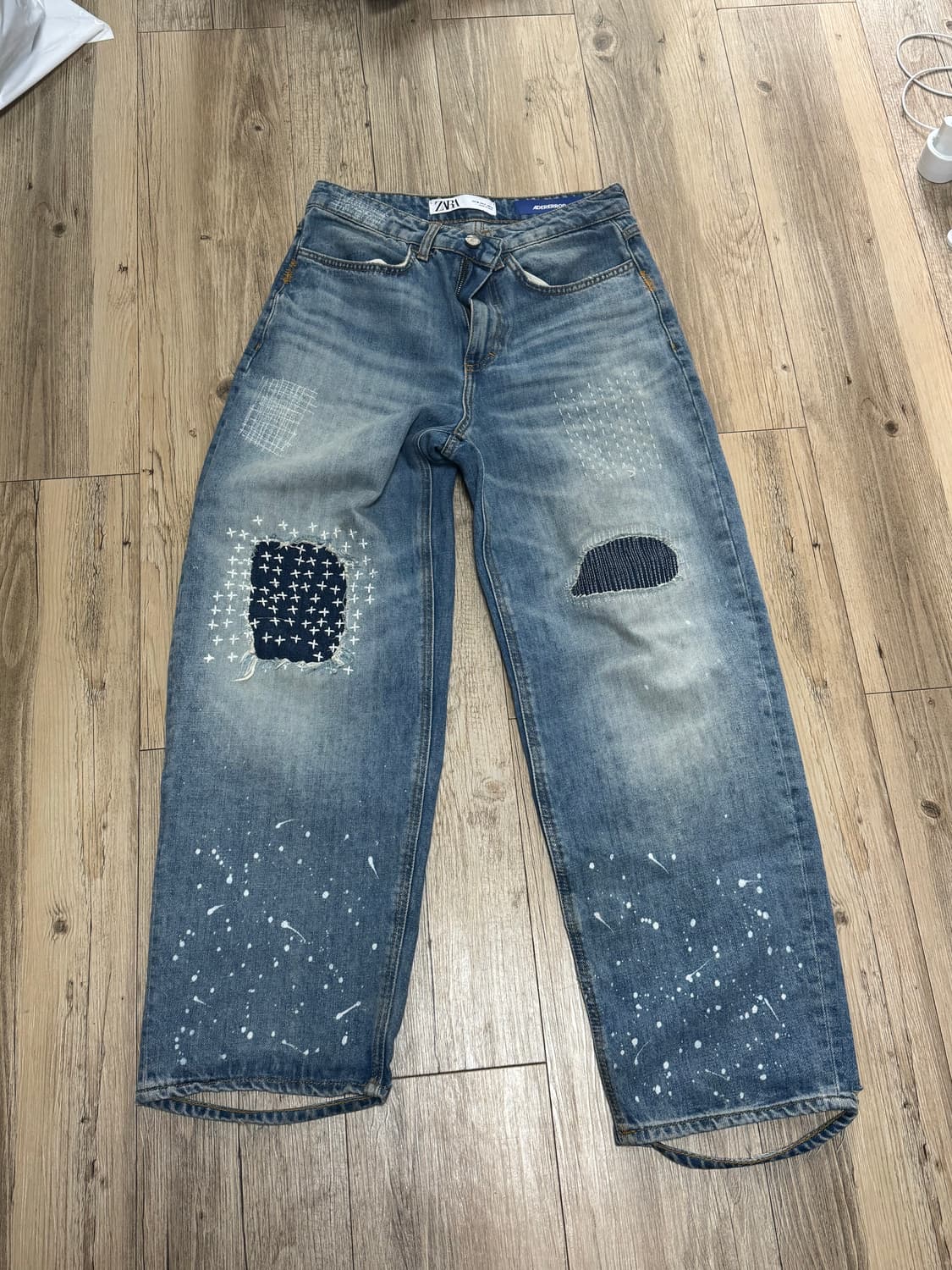 자라x아더에러 패치워크 블루 진 맨즈36 상품이미지2