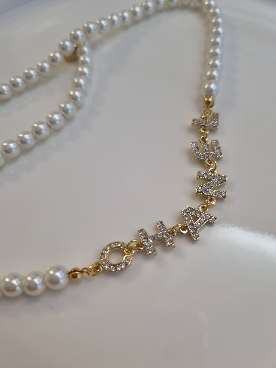 샤넬 업사이클링 이니셜 진주 목걸이 상품이미지4