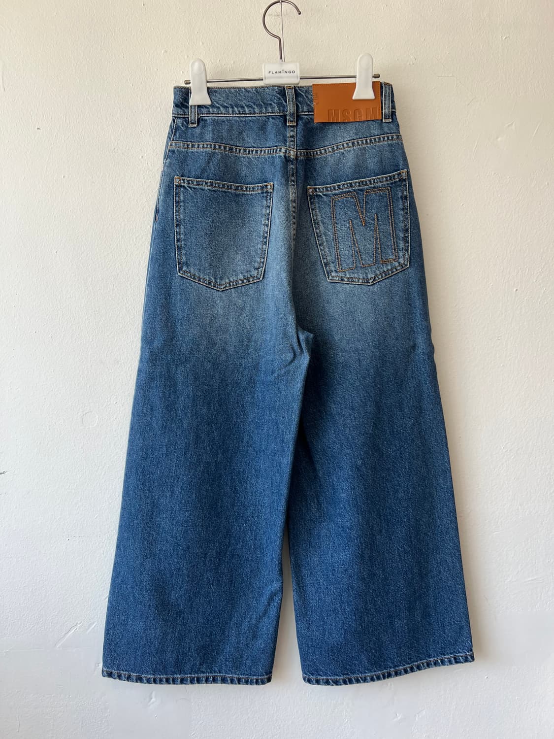 엠에스지엠 MSGM 여성 중청 와이드핏 데님팬츠 9부팬츠 상품이미지3