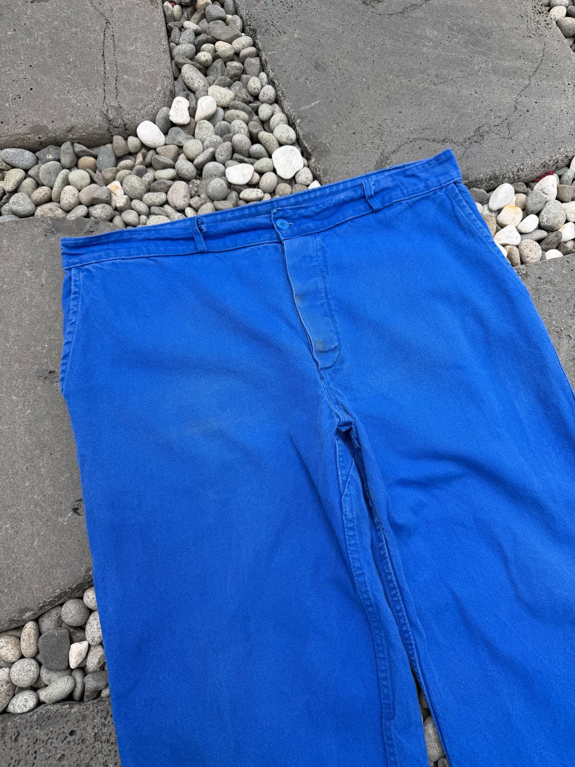 1990s FADED WASHED BLUE WIDE 프렌치워크팬츠 상품이미지5