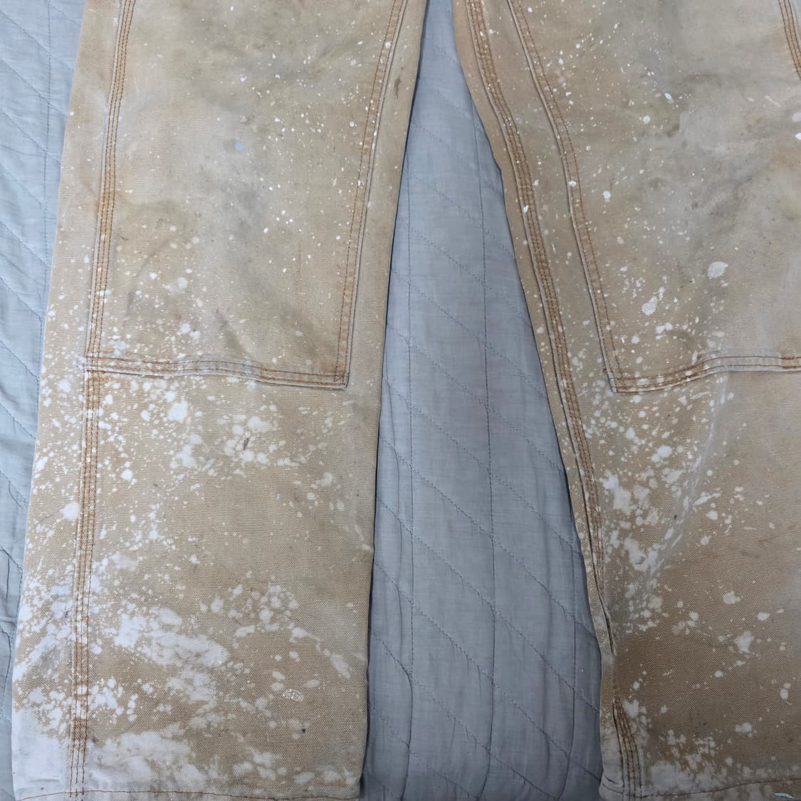 [34X31] 빈티지 칼하트 더블니 B136 BRN 워크팬츠 트래쉬드 상품이미지2