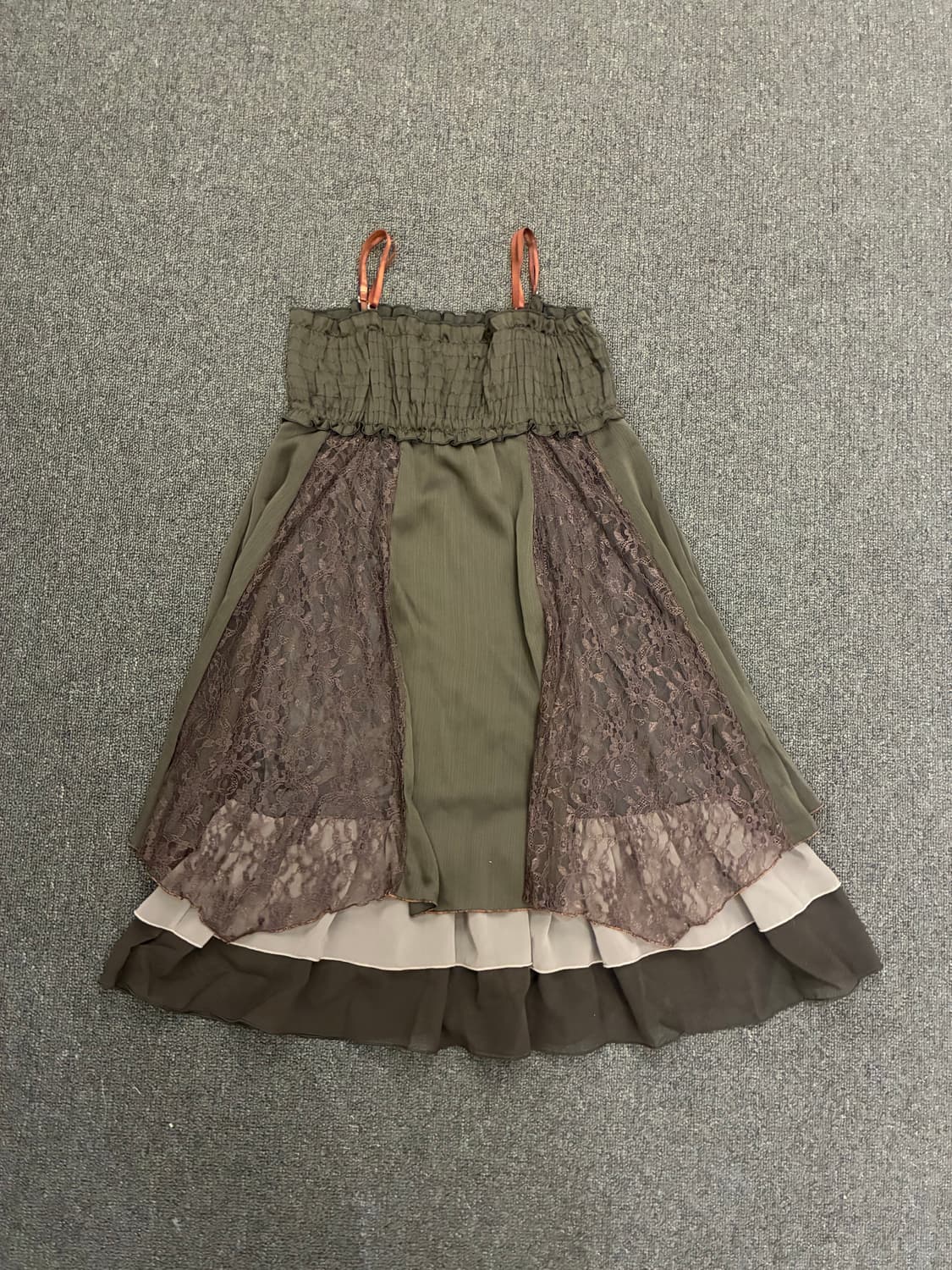 M)clef de sol 빈티지 여성 레이스 디테일 슬리브리스 원피스 상품이미지6