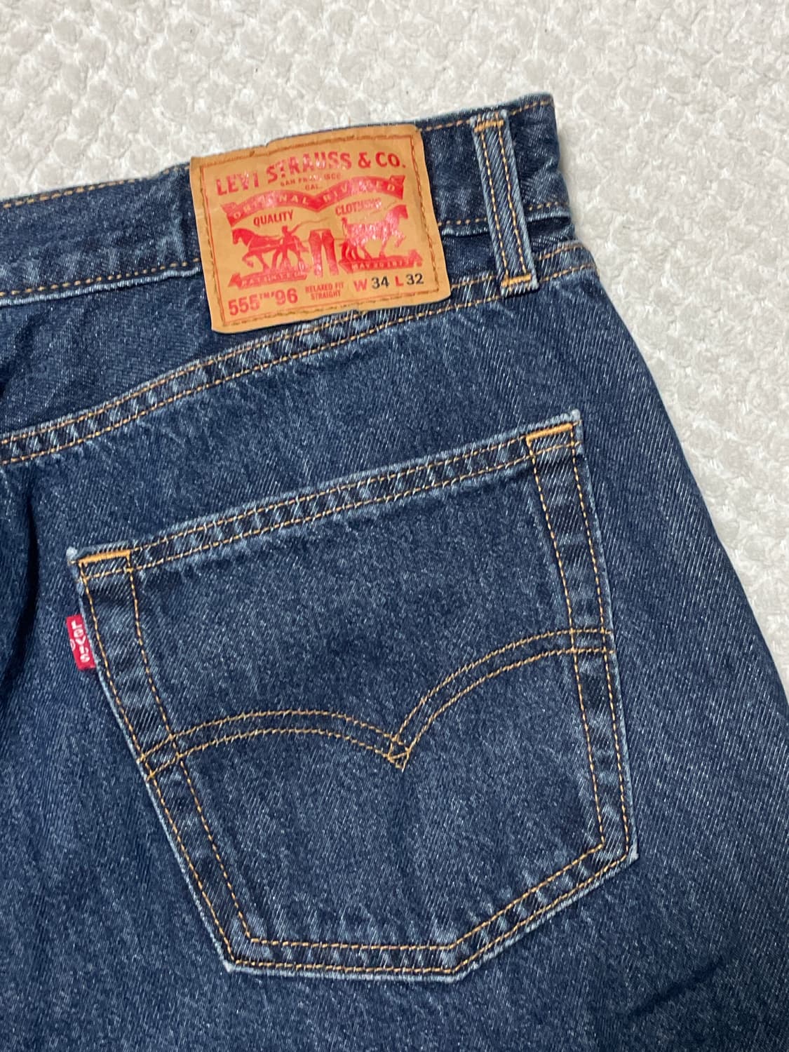 [34X32] 리바이스 555 96 릴랙스 스트레이트 핏 데님 팬츠 상품이미지6