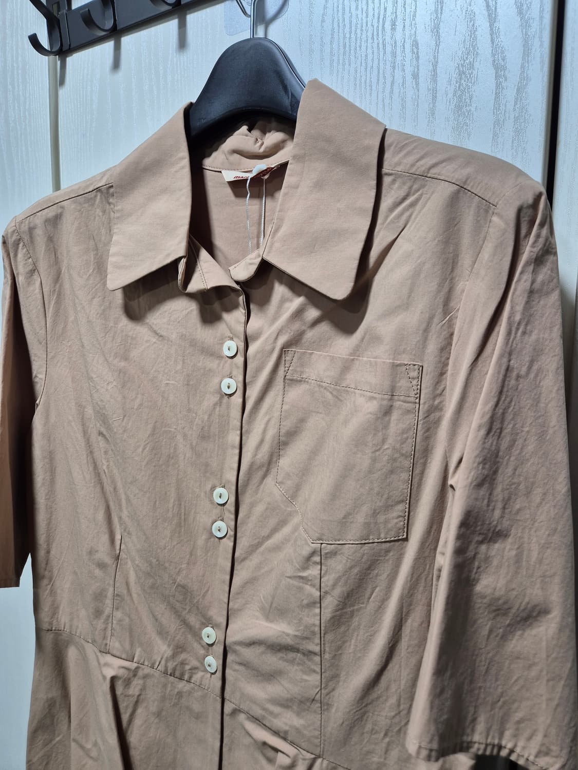 (세일)(새상품)마리끌레르 브라운 블라우스 5부 상품이미지7