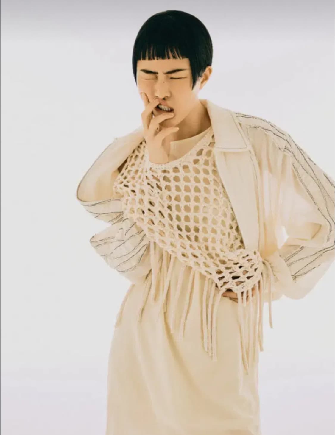 마뗑킴 크로셰 프린지 슬리브리스 탑 상품이미지2