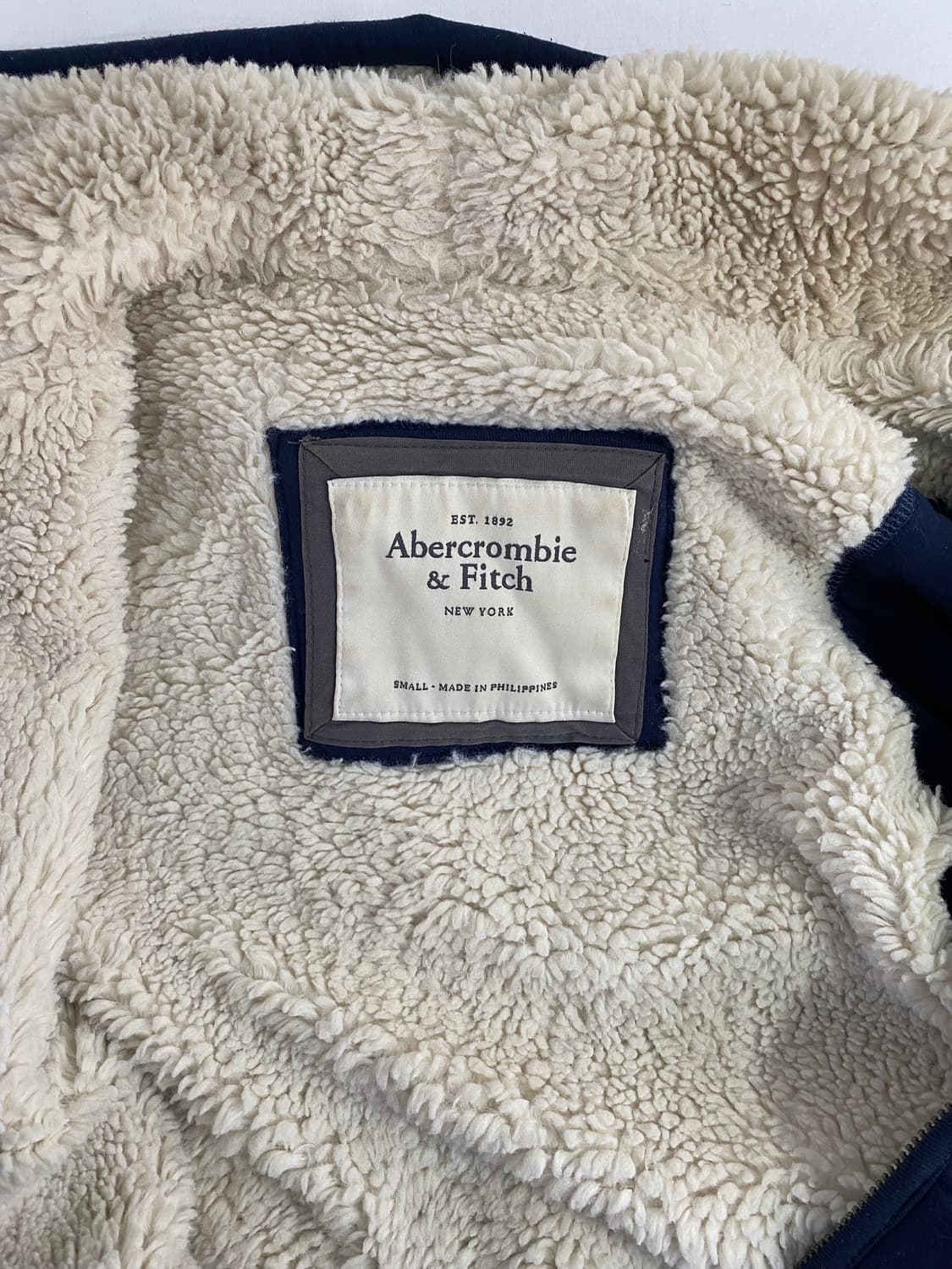 아베크롬비 네이비 양털 후드집업 S 상품이미지3