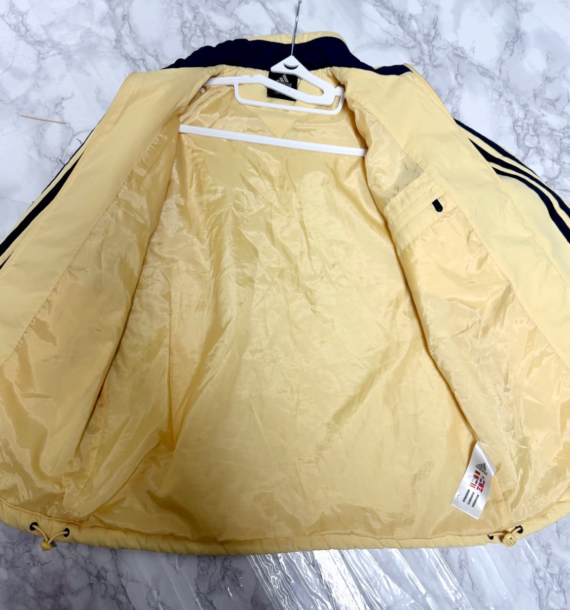 아디다스 삼선 연노랑 바람막이 점퍼 자켓 초경량 상품이미지7