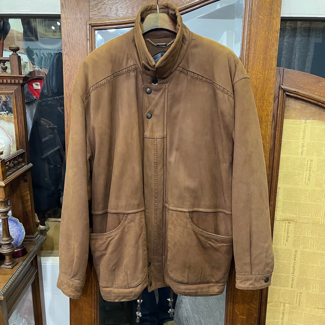 Vintage TORRAS 레더 카코트 상품이미지1