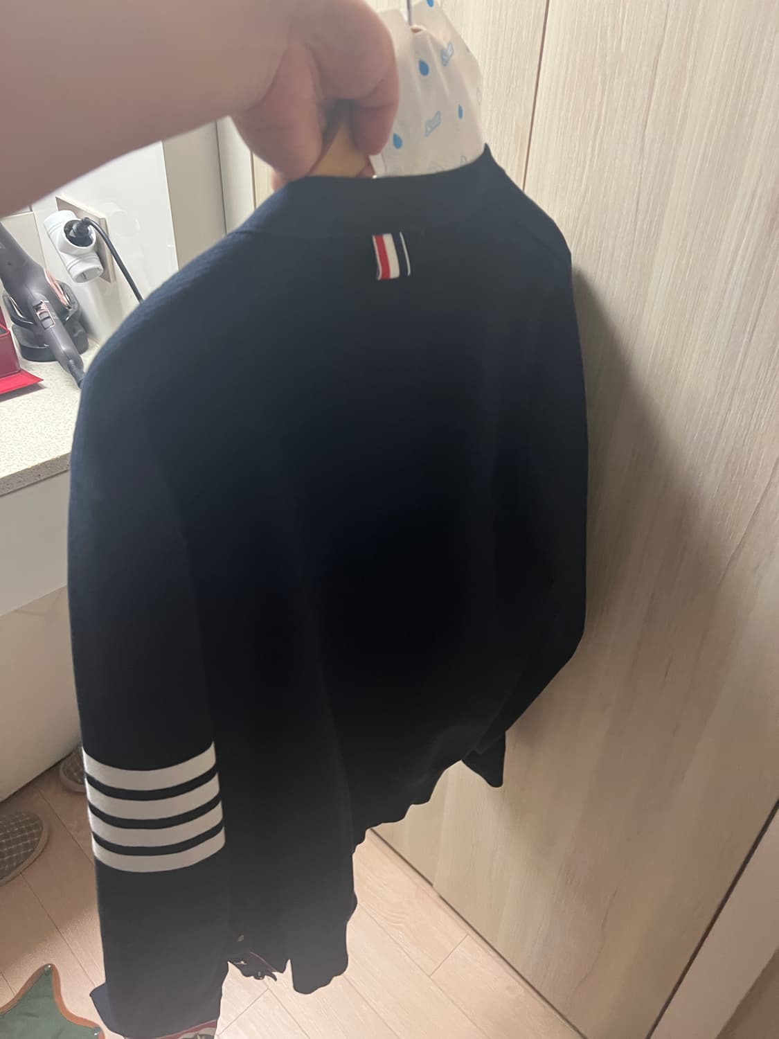 톰브라운 밀라노 스티치 가디건 네이비 상품이미지3