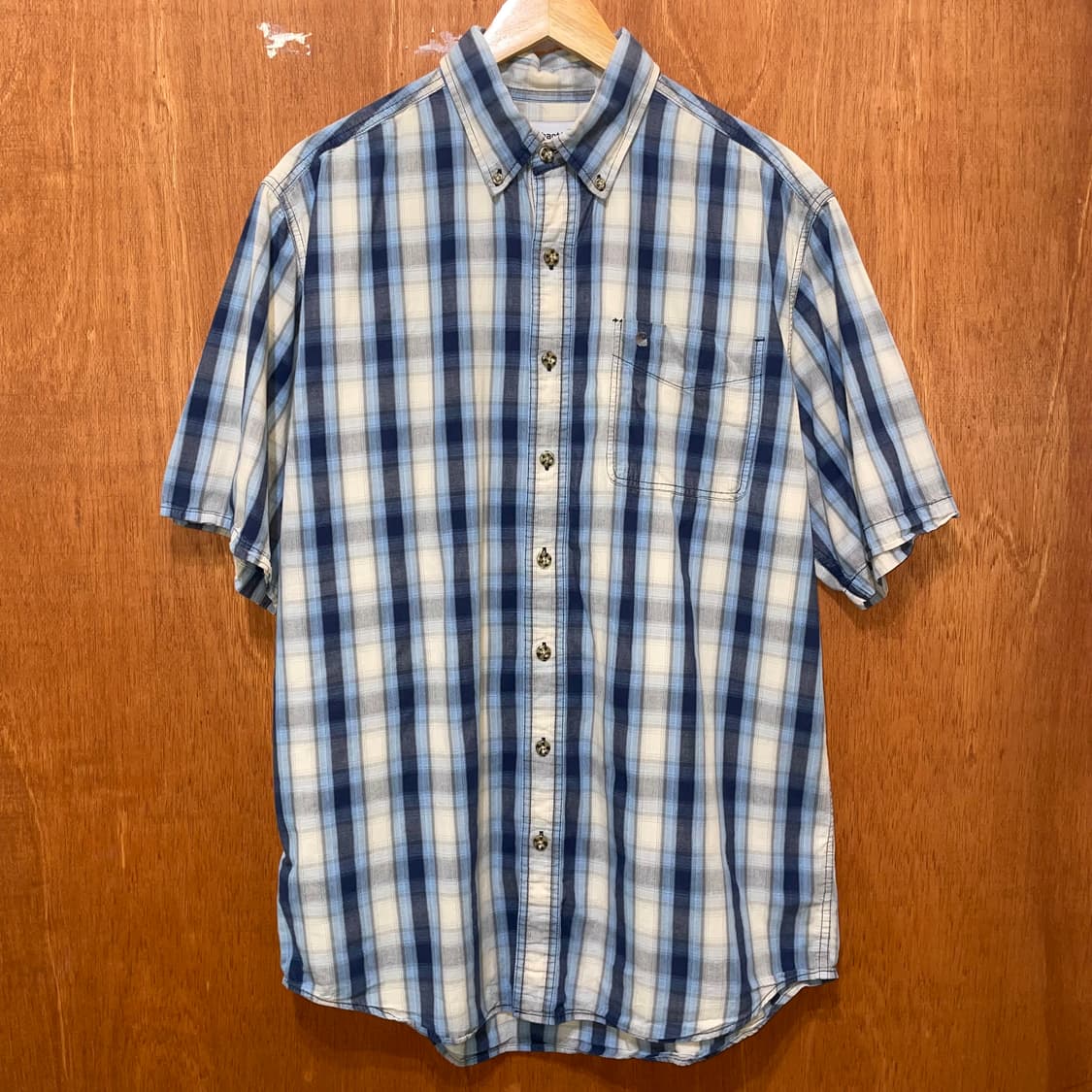 (L) Charhartt 칼하트 체크 반팔 셔츠 상품이미지1