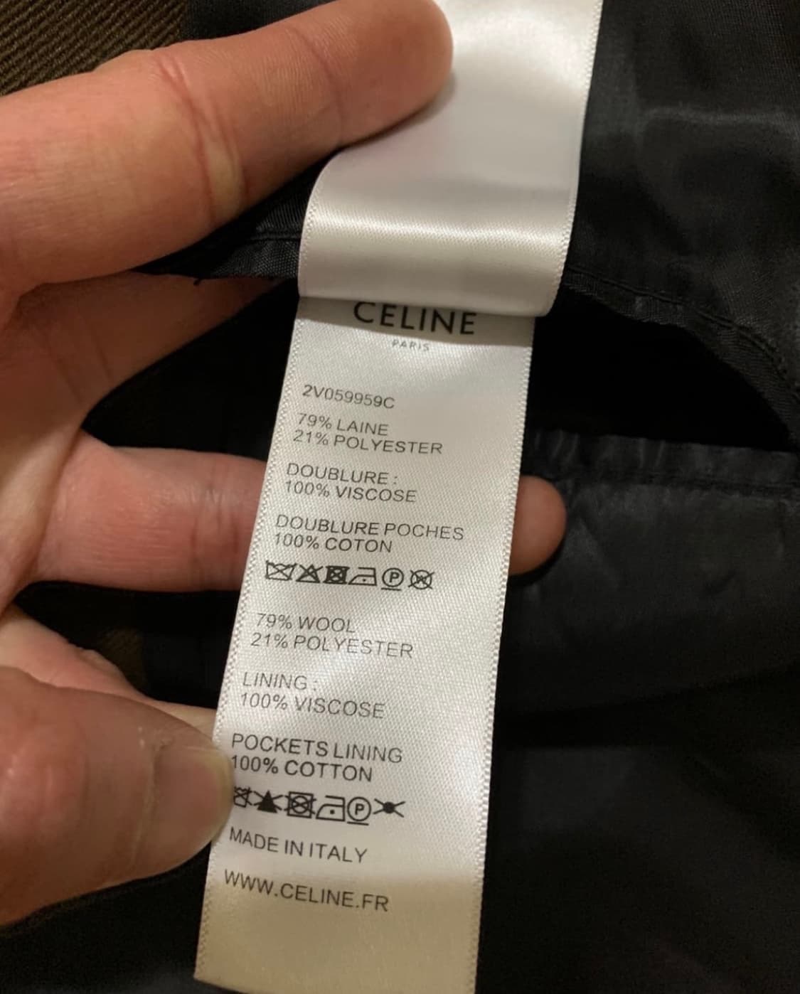 셀린느 19FW 개버딘 울 애비에이터 자켓 46사이즈 상품이미지7