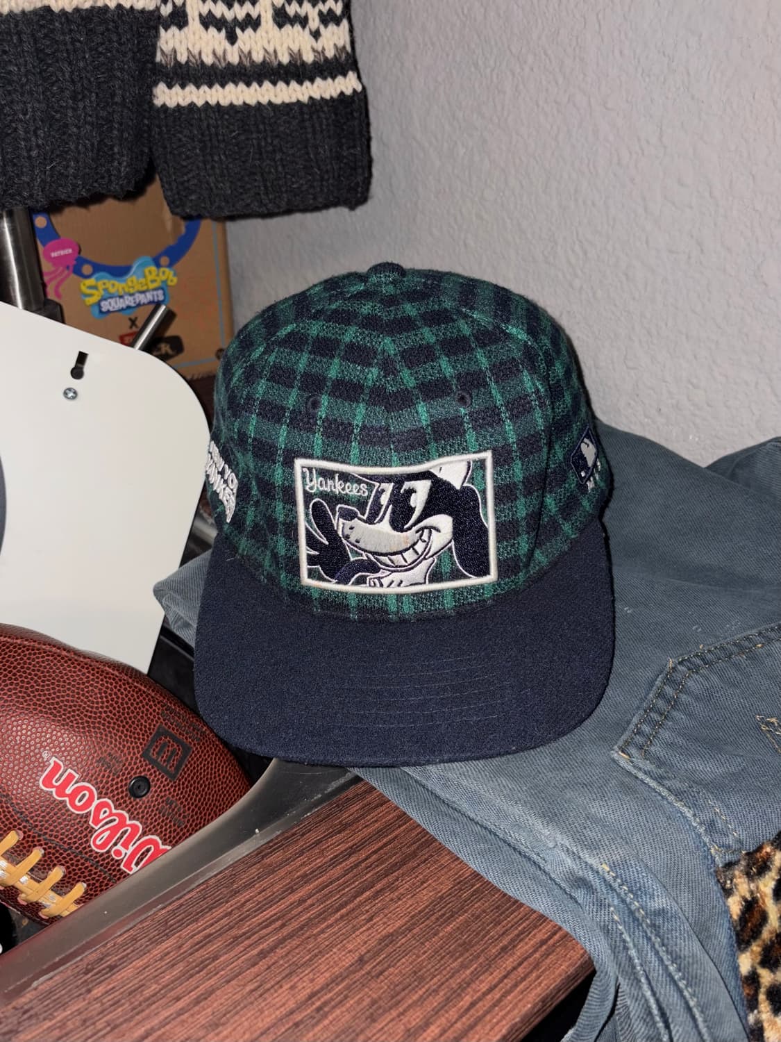 MLB 뉴욕양키즈 체크 캡 상품이미지4