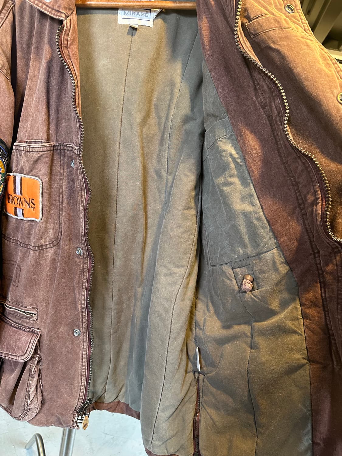 90s NFL 미리지 미식축구 클리블랜드 브라운스 파카 1990 상품이미지8