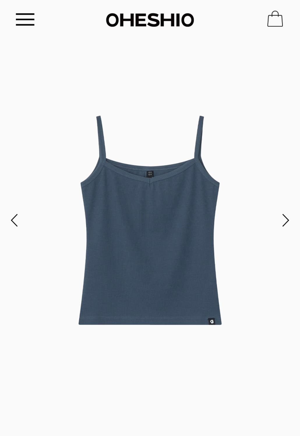 새상품 오헤시오 골지 브이넥 슬리브리스 블루 상품이미지7