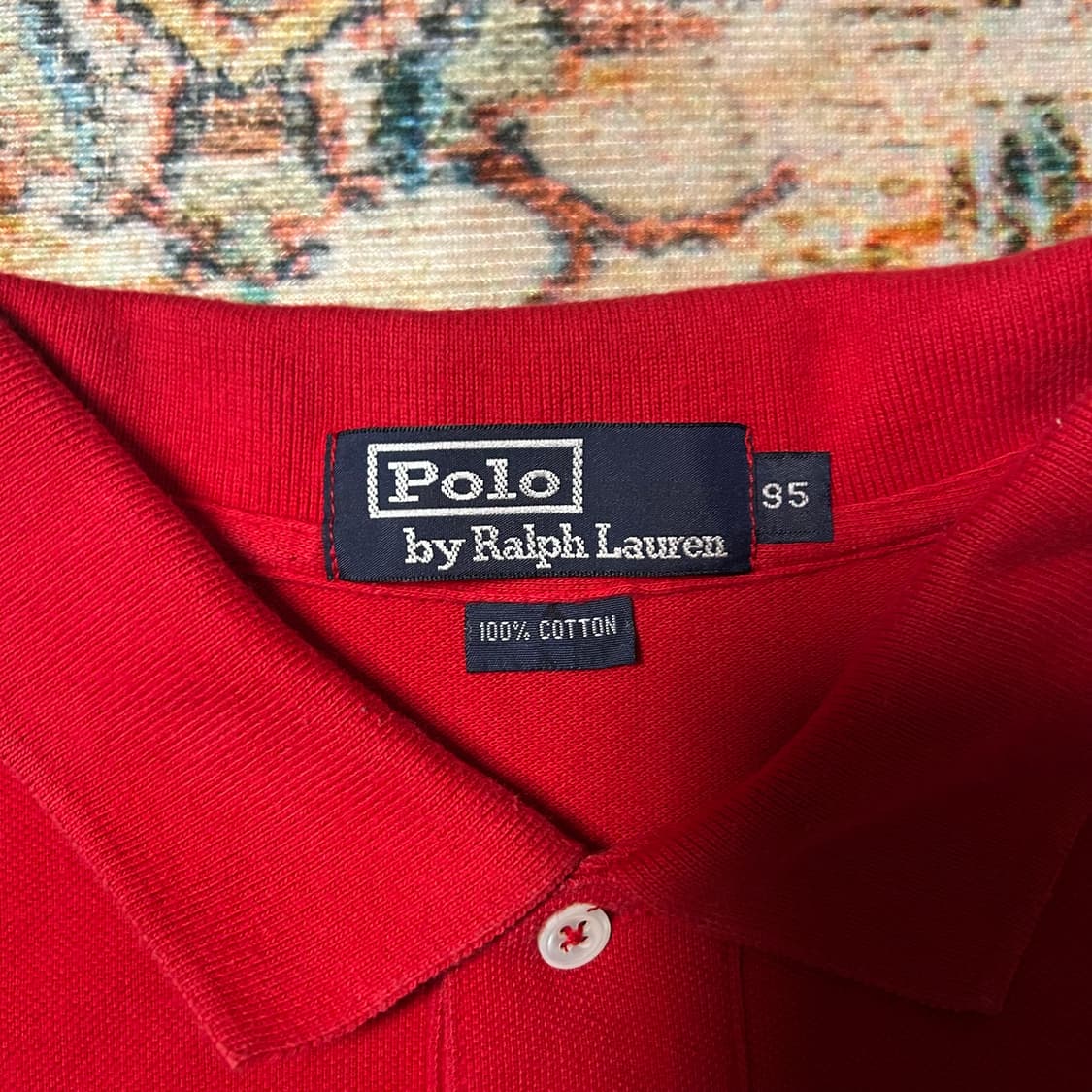 [XL] 폴로 랄프로렌 포니로고 레드 카라 반팔티 상품이미지3