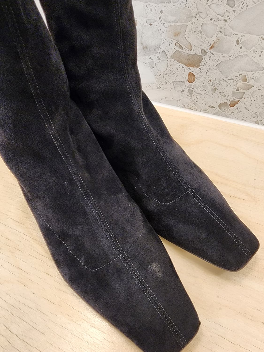 스텔라매카트니 스웨이드 삭스부츠 37 블랙 상품이미지4