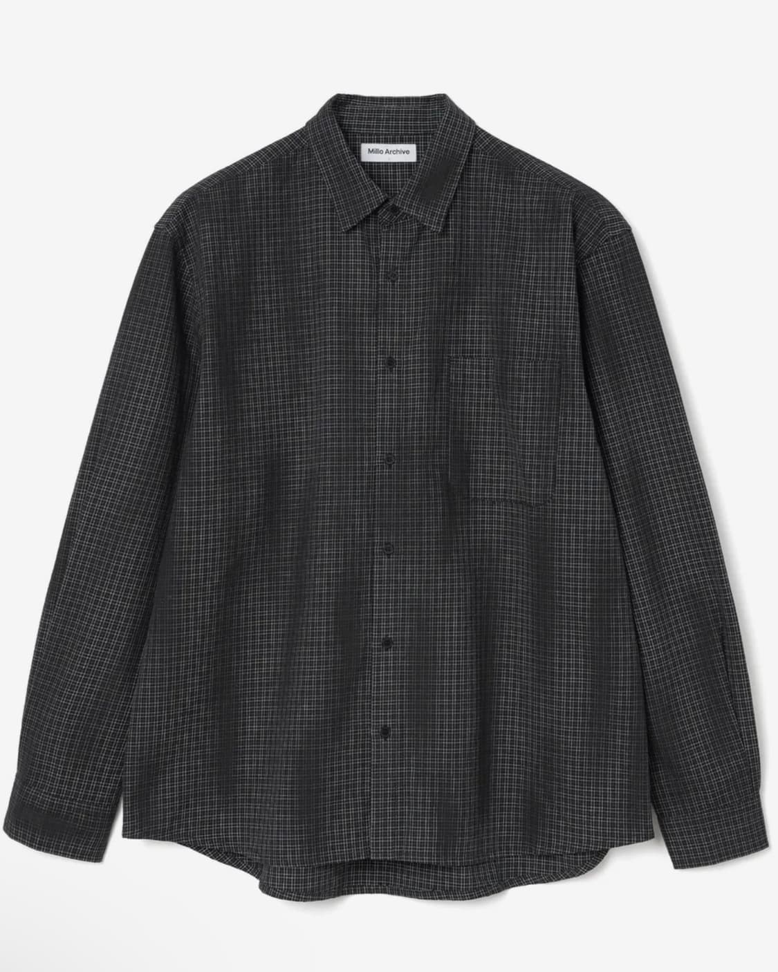 [M] 밀로 아카이브 콤바인드 셔츠 블랙 상품이미지1