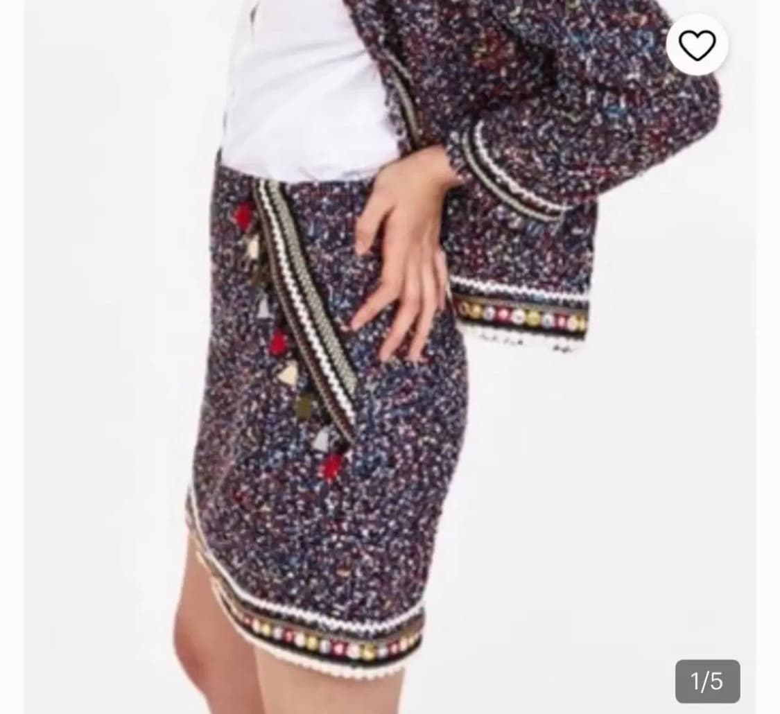 [신품급] 자라(ZARA) 트위드 테슬 미니 스커트 치마 상품이미지2
