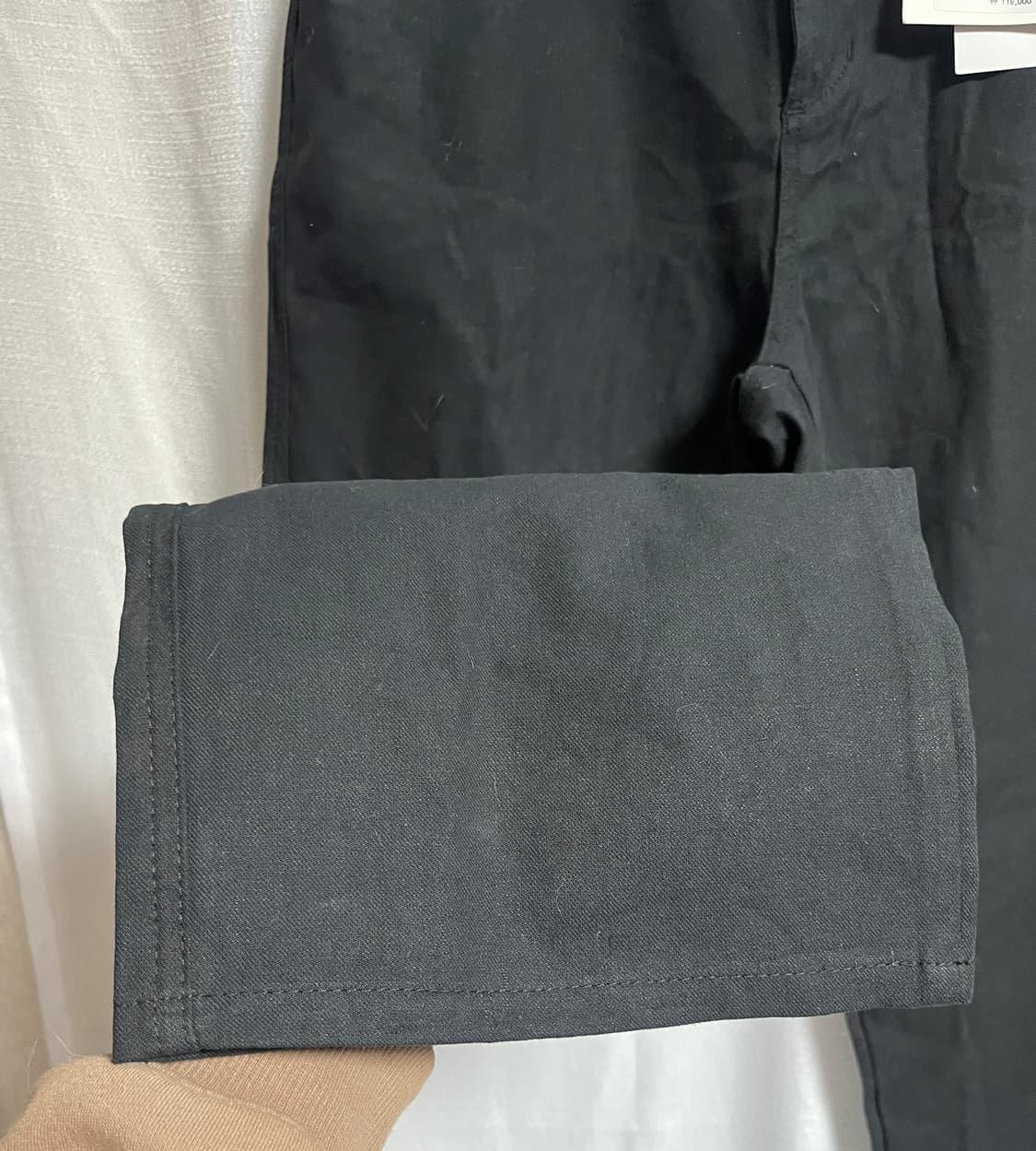 새상품 비슬로우 면 와이드팬츠 34 상품이미지2