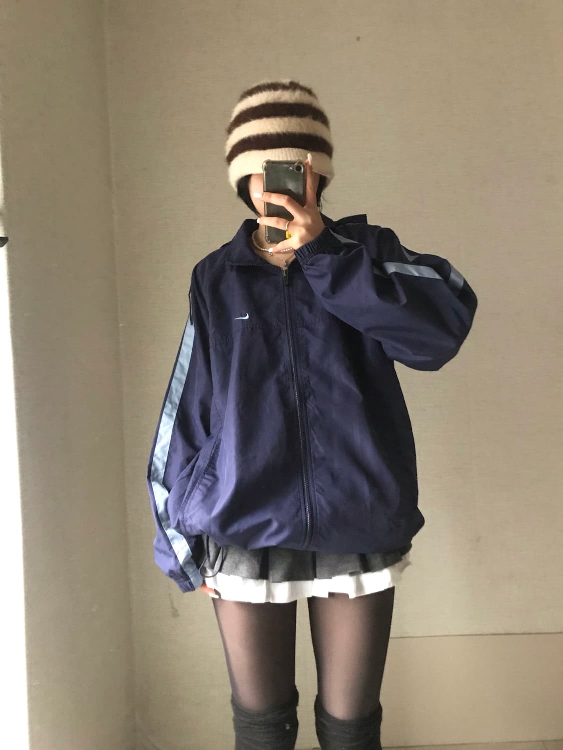 나이키 네이비 연하늘 바람막이 상품이미지4