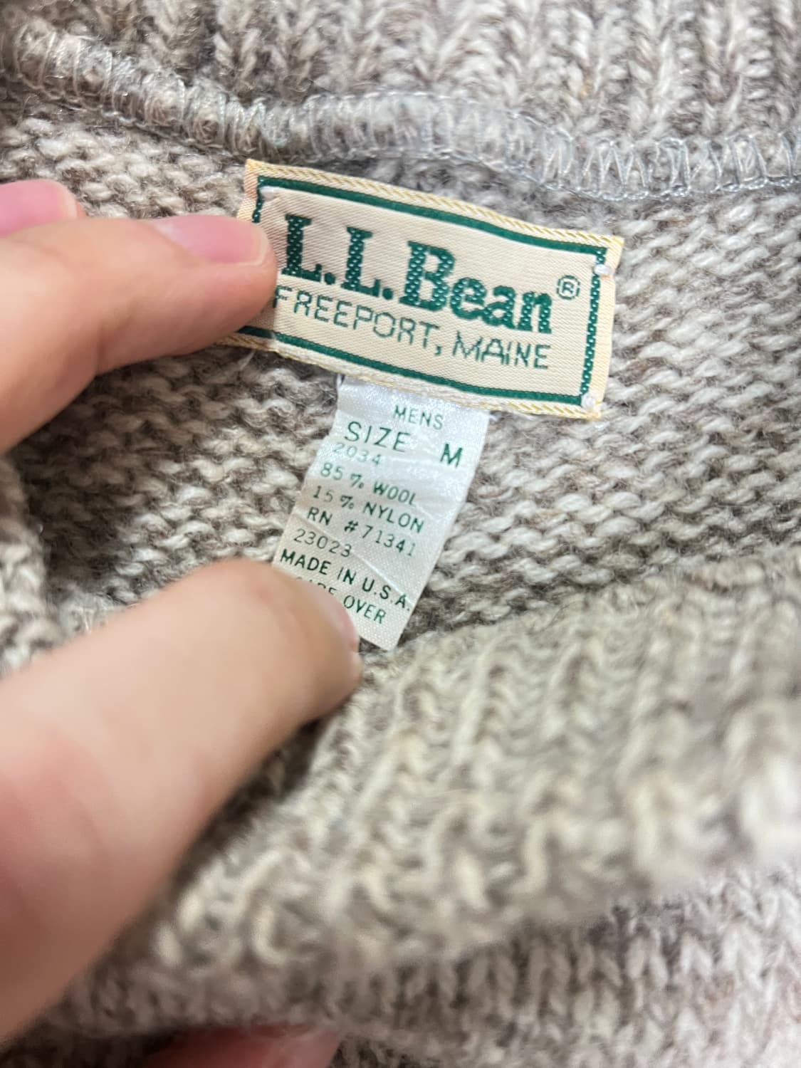 Usa 엘엘빈 스트라이프 라운드넥 니트(M) 상품이미지2