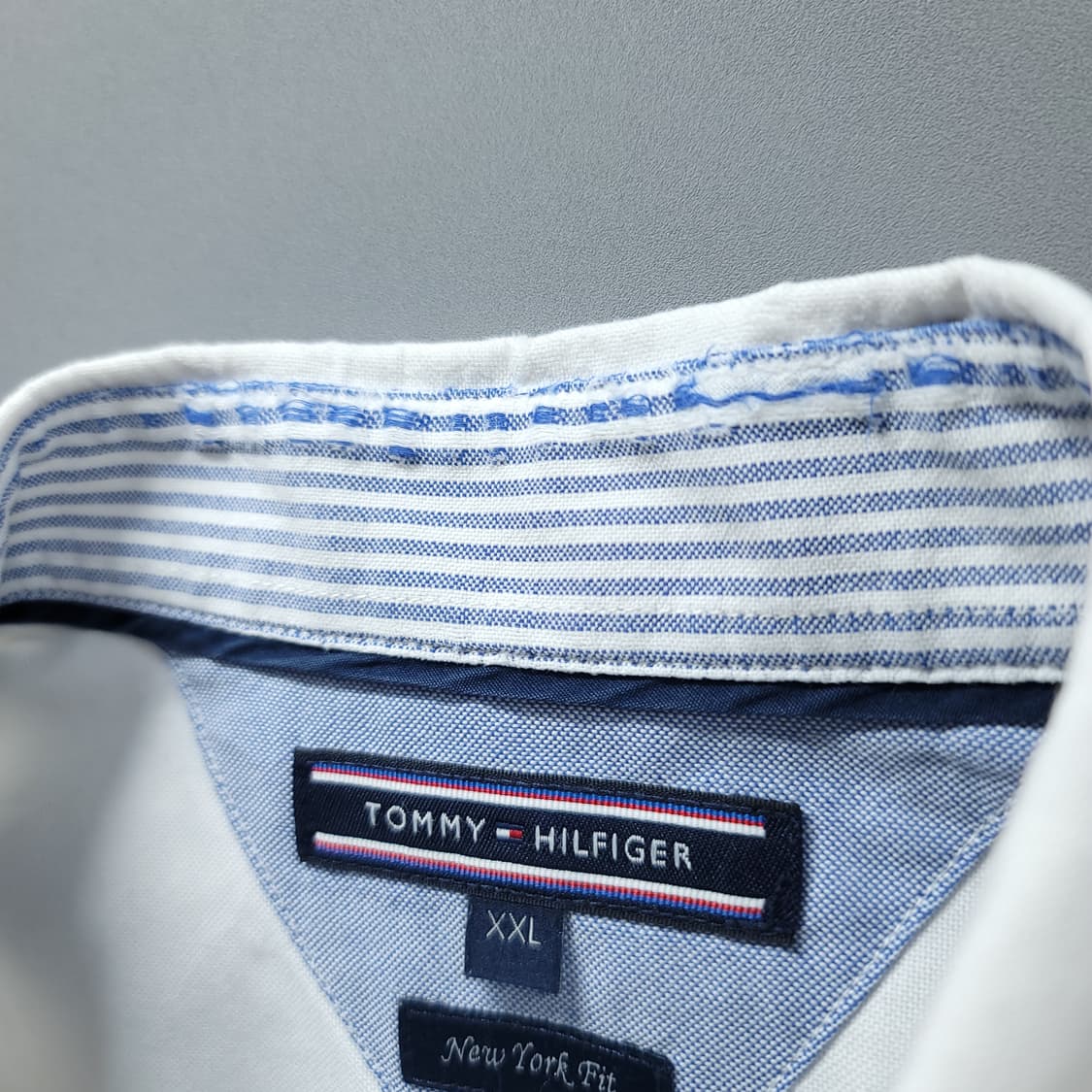 [2XL] 타미힐피거 화이트 코튼 뉴욕핏 긴팔셔츠 상품이미지10