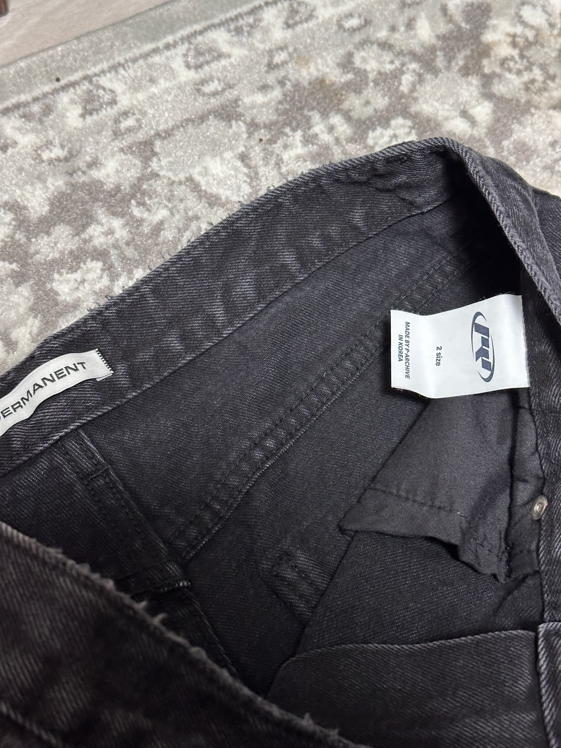 퍼머넌트 아카이브 / 세미 플레어 데님 팬츠(블랙) / 2사이즈 상품이미지2