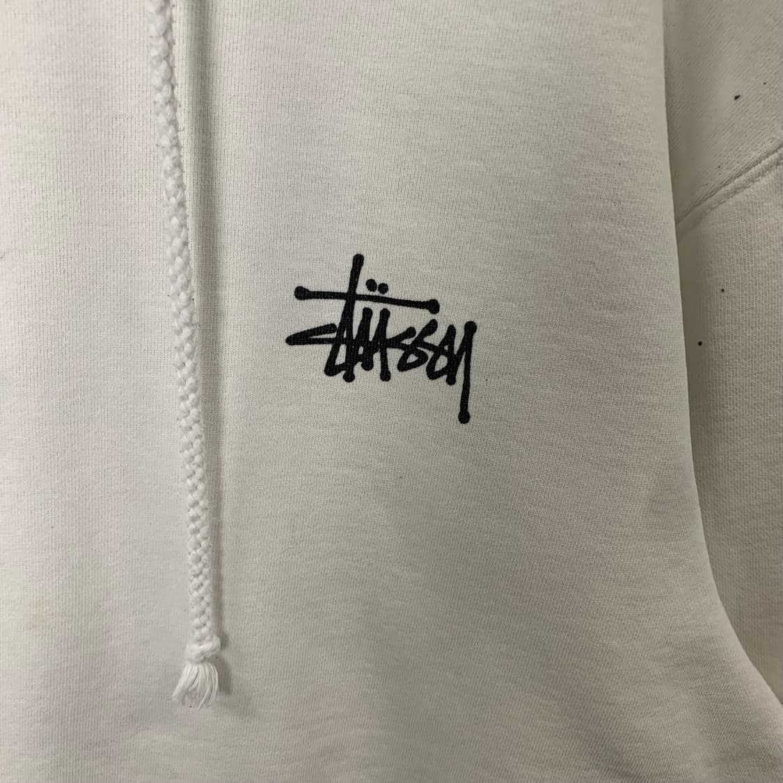 스투시 스탁로고 화이트 후드티 상품이미지5