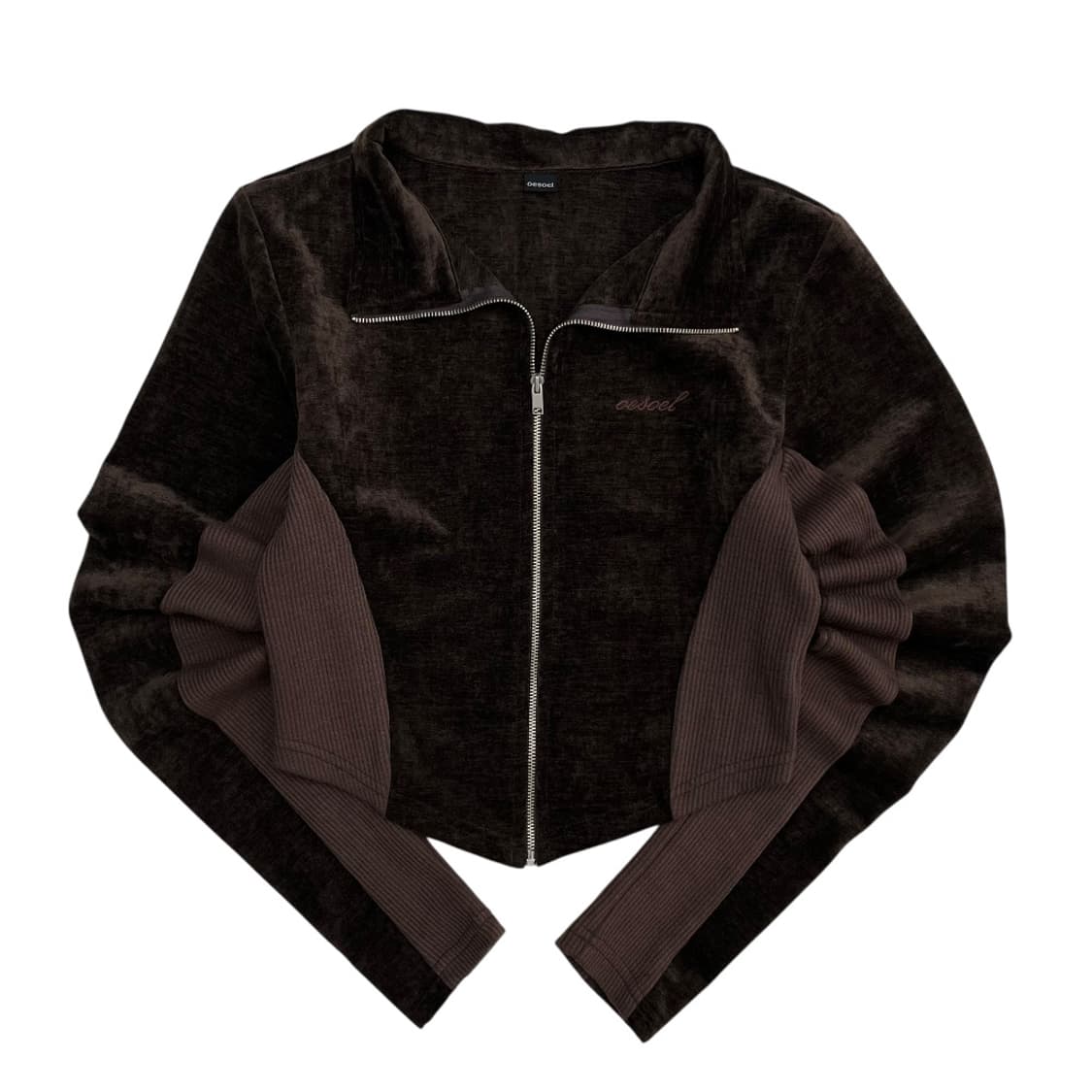 오이소엘 브라운 벨벳집업 1 상품이미지2