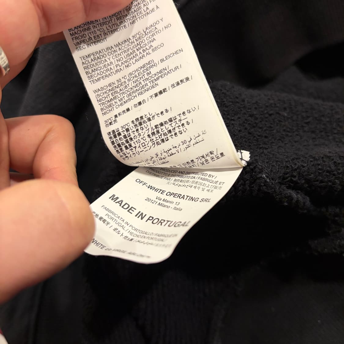 [S] OFF-WHITE 스켈레톤 오프화이트 블랙 더블 후드티 C958 상품이미지9