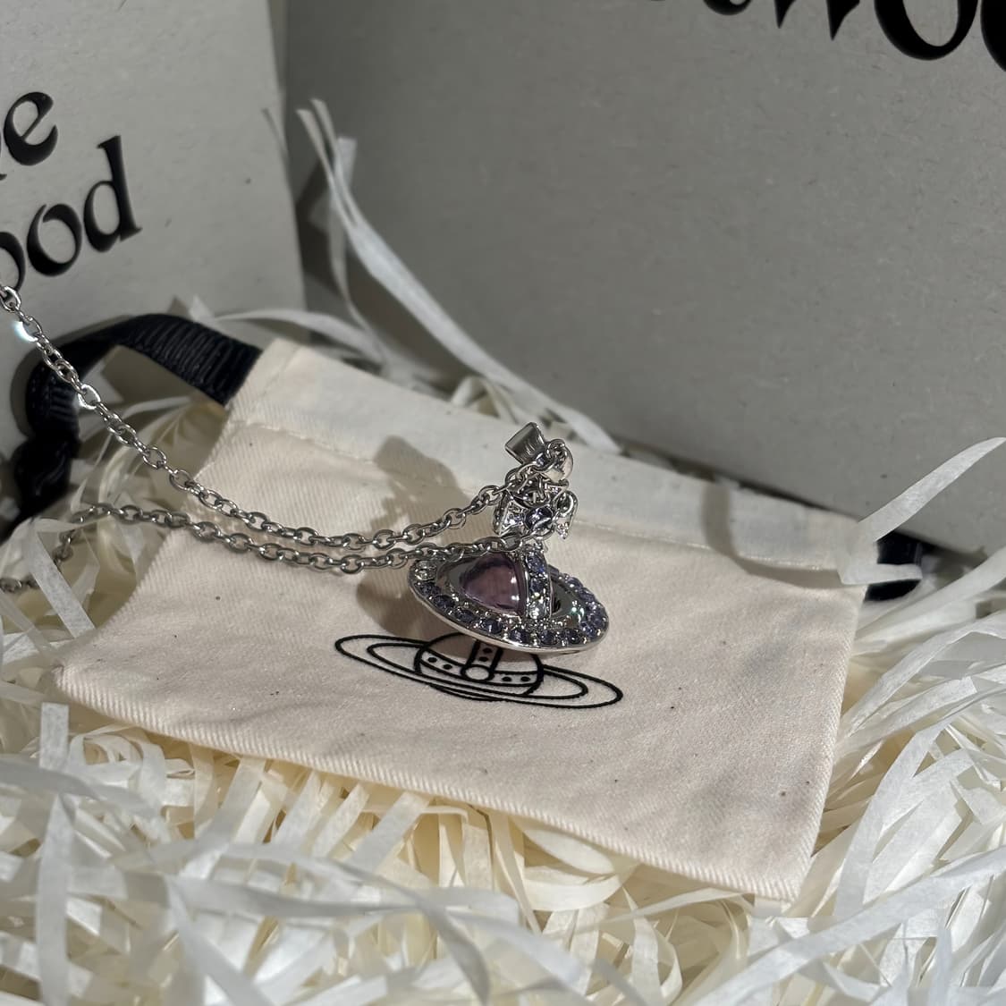 풀박스) 비비안웨스트우드 퍼플 오알비 펜던트 목걸이 상품이미지2